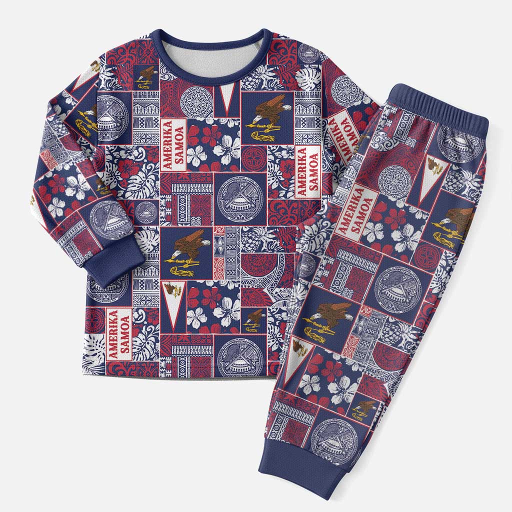 Manuia le Kerisimasi American Samoa Christmas Pajama Set Pacific Patchwork Xmas Vibes - Polynesian Pride