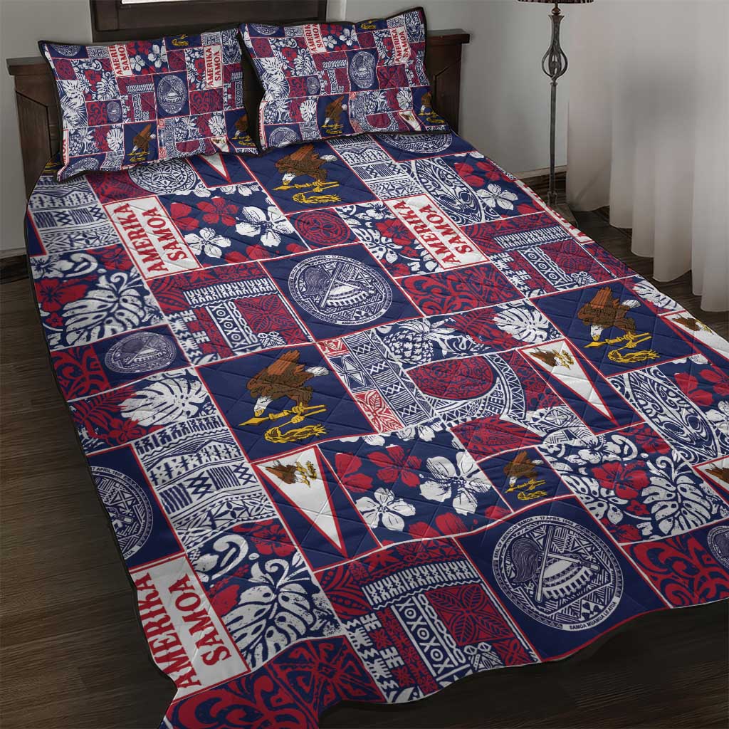 Manuia le Kerisimasi American Samoa Quilt Bed Set Pacific Patchwork Xmas Vibes - Polynesian Pride