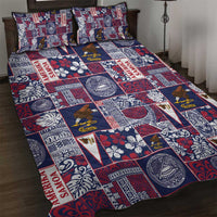 Manuia le Kerisimasi American Samoa Quilt Bed Set Pacific Patchwork Xmas Vibes - Polynesian Pride