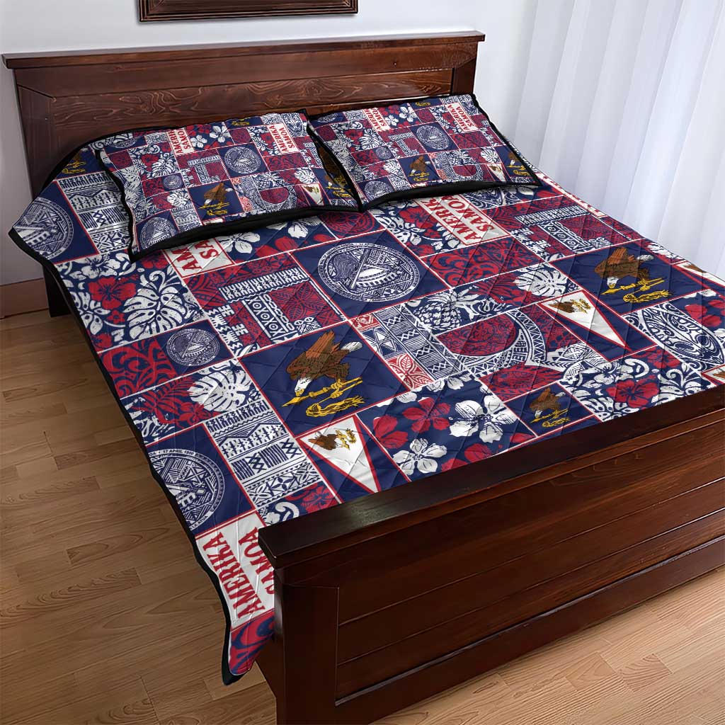 Manuia le Kerisimasi American Samoa Quilt Bed Set Pacific Patchwork Xmas Vibes - Polynesian Pride