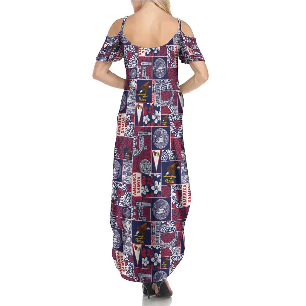 Manuia le Kerisimasi American Samoa Summer Maxi Dress Pacific Patchwork Xmas Vibes - Polynesian Pride