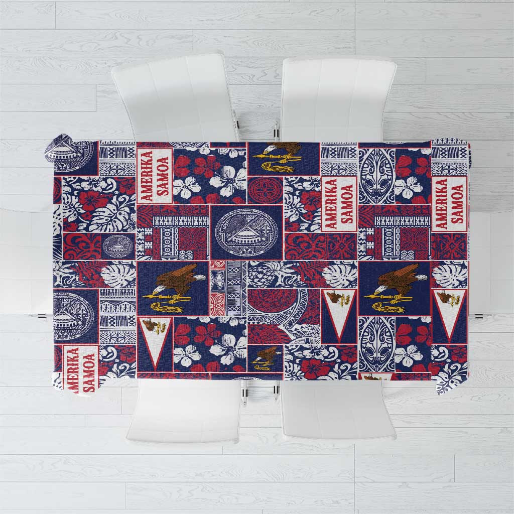 Manuia le Kerisimasi American Samoa Tablecloth Pacific Patchwork Xmas Vibes - Polynesian Pride