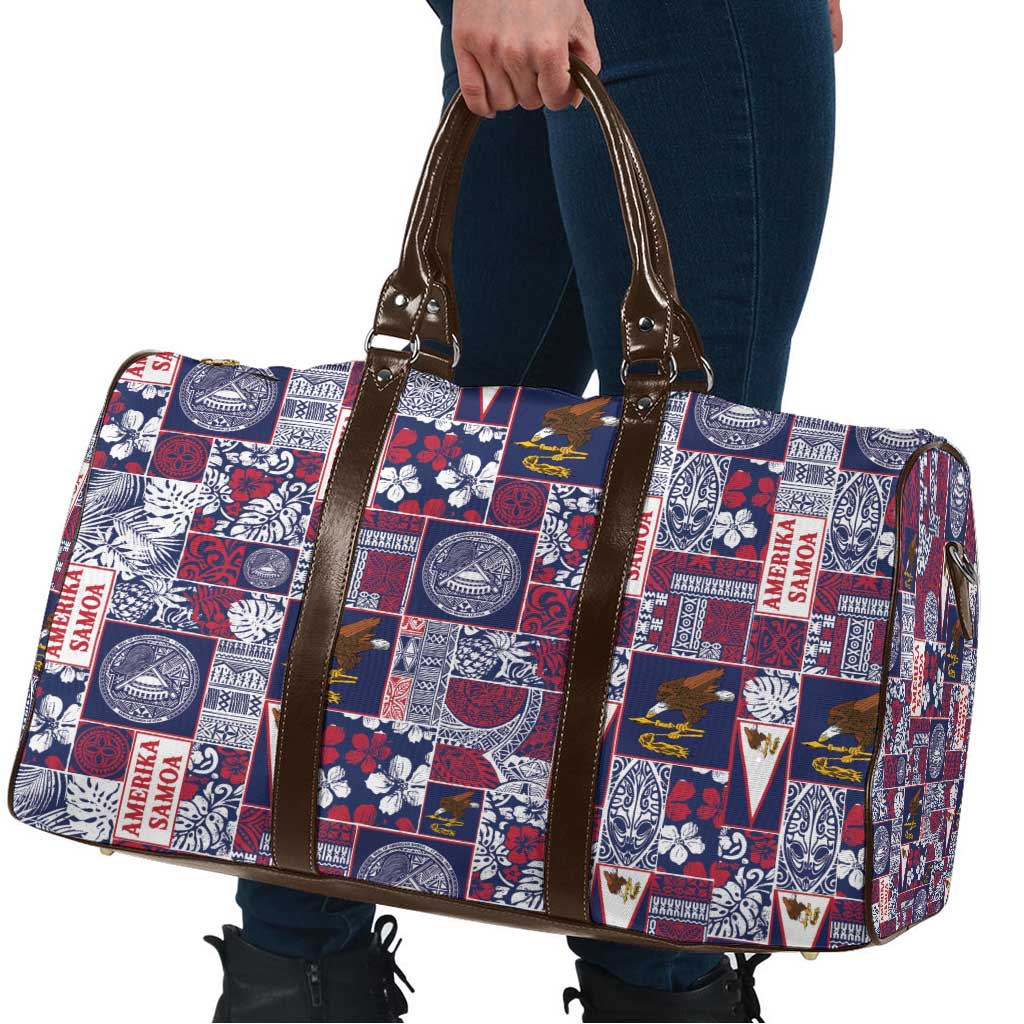 Manuia le Kerisimasi American Samoa Travel Bag Pacific Patchwork Xmas Vibes - Polynesian Pride