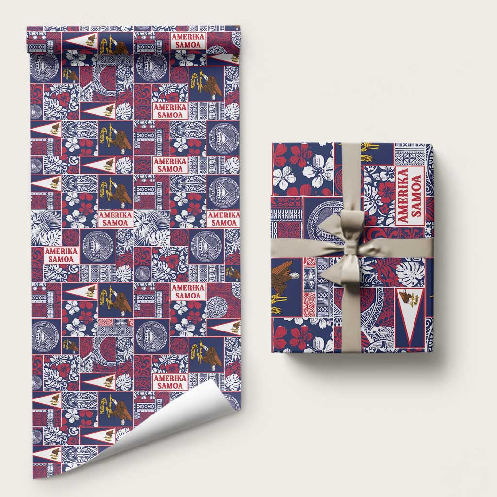 Manuia le Kerisimasi American Samoa Wrapping Paper Pacific Patchwork Xmas Vibes - Polynesian Pride
