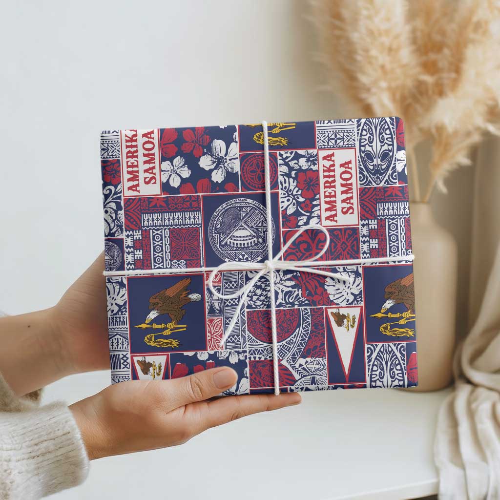 Manuia le Kerisimasi American Samoa Wrapping Paper Pacific Patchwork Xmas Vibes - Polynesian Pride