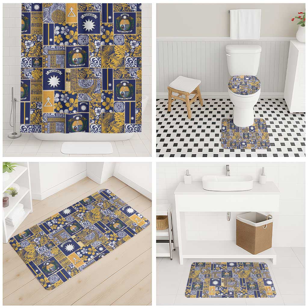Ekamawir omo Nauru Bathroom Set Pacific Patchwork Xmas Vibes - Polynesian Pride