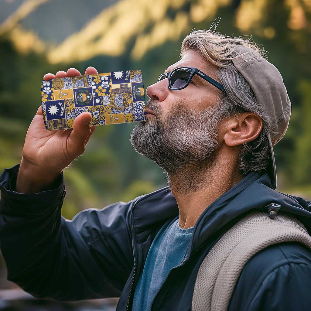 Ekamawir omo Nauru 4 in 1 Can Cooler Tumbler Pacific Patchwork Xmas Vibes - Polynesian Pride