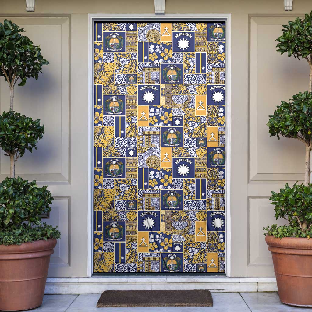 Ekamawir omo Nauru Door Cover Pacific Patchwork Xmas Vibes - Polynesian Pride