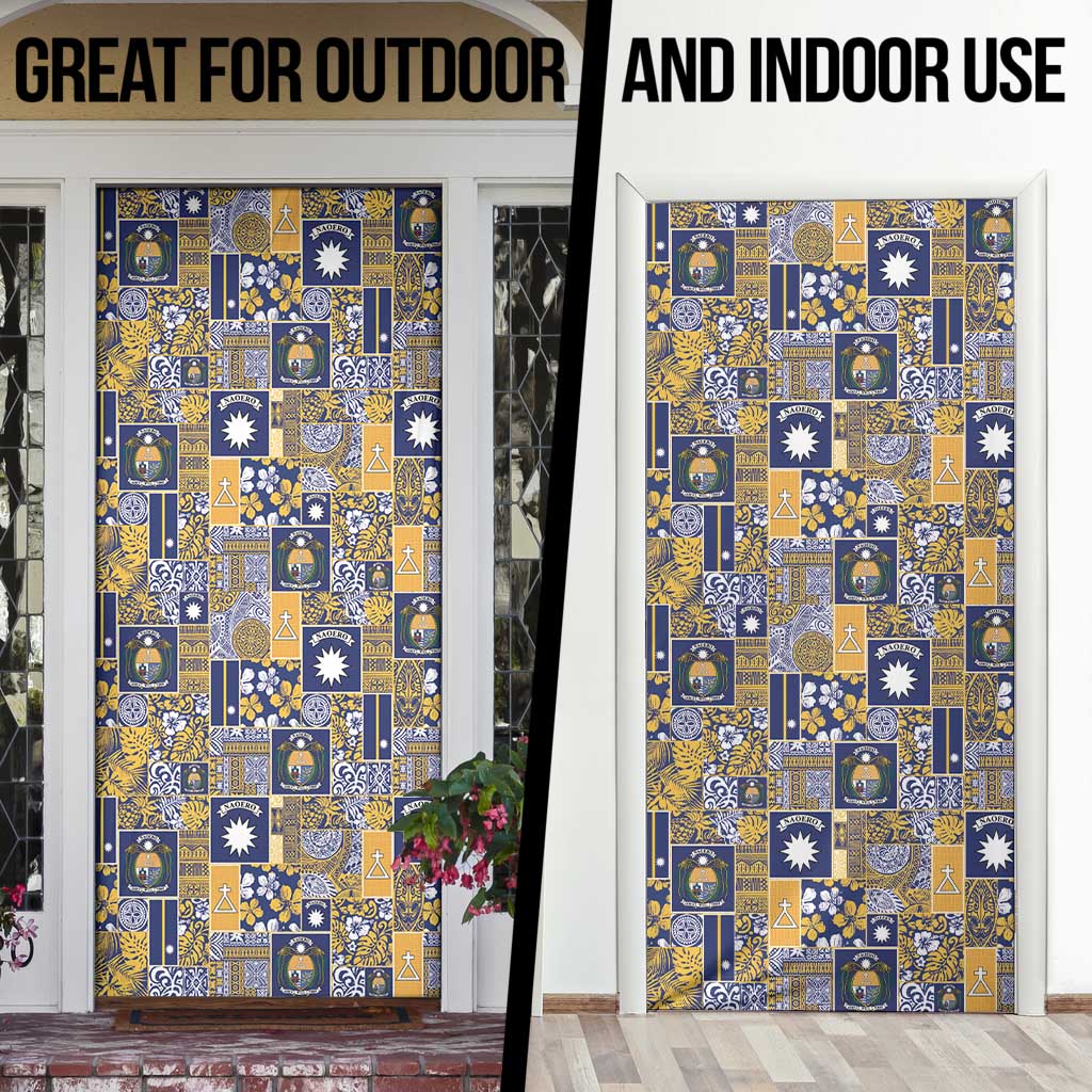 Ekamawir omo Nauru Door Cover Pacific Patchwork Xmas Vibes - Polynesian Pride