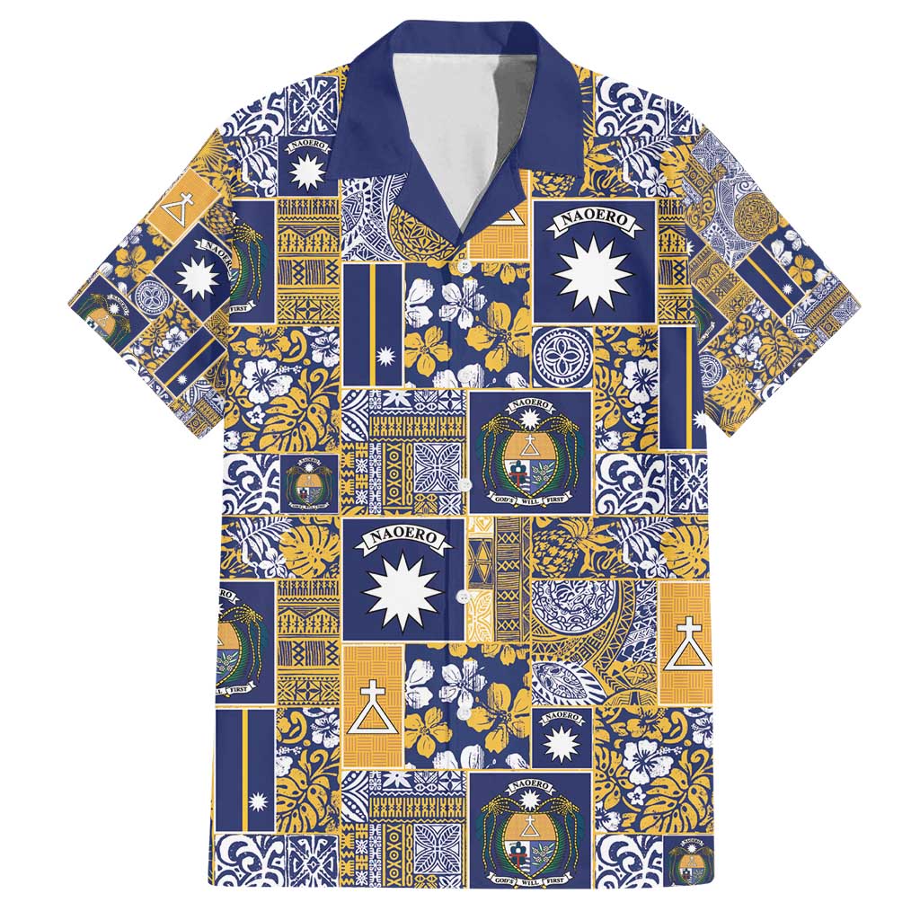 Ekamawir omo Nauru Family Matching Summer Maxi Dress and Hawaiian Shirt Pacific Patchwork Xmas Vibes - Polynesian Pride