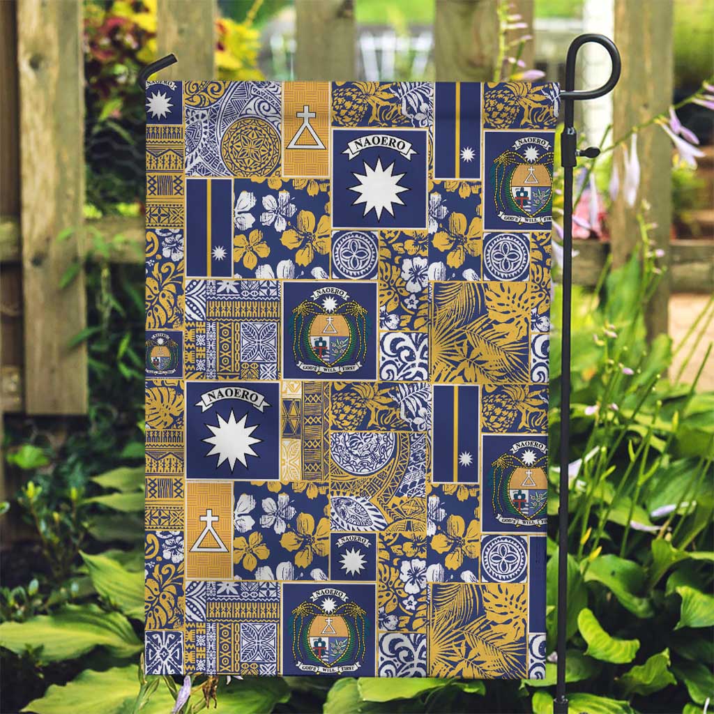 Ekamawir omo Nauru Garden Flag Pacific Patchwork Xmas Vibes - Polynesian Pride