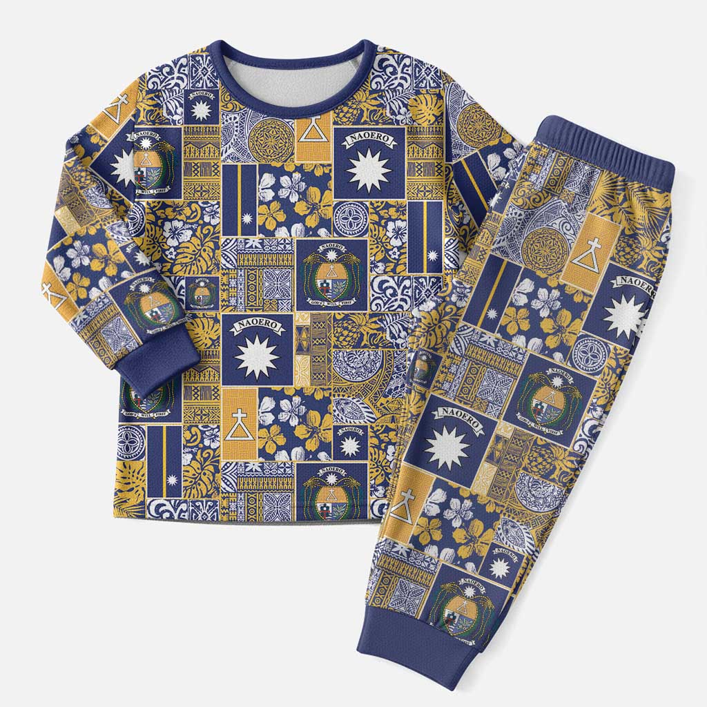 Ekamawir omo Nauru Christmas Pajama Set Pacific Patchwork Xmas Vibes - Polynesian Pride