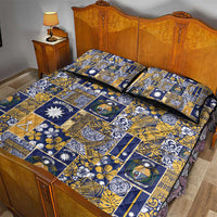 Ekamawir omo Nauru Quilt Bed Set Pacific Patchwork Xmas Vibes - Polynesian Pride
