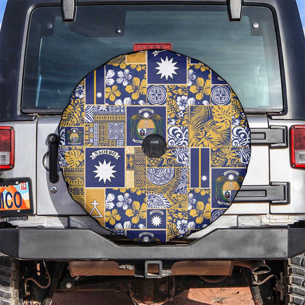 Ekamawir omo Nauru Spare Tire Cover Pacific Patchwork Xmas Vibes - Polynesian Pride