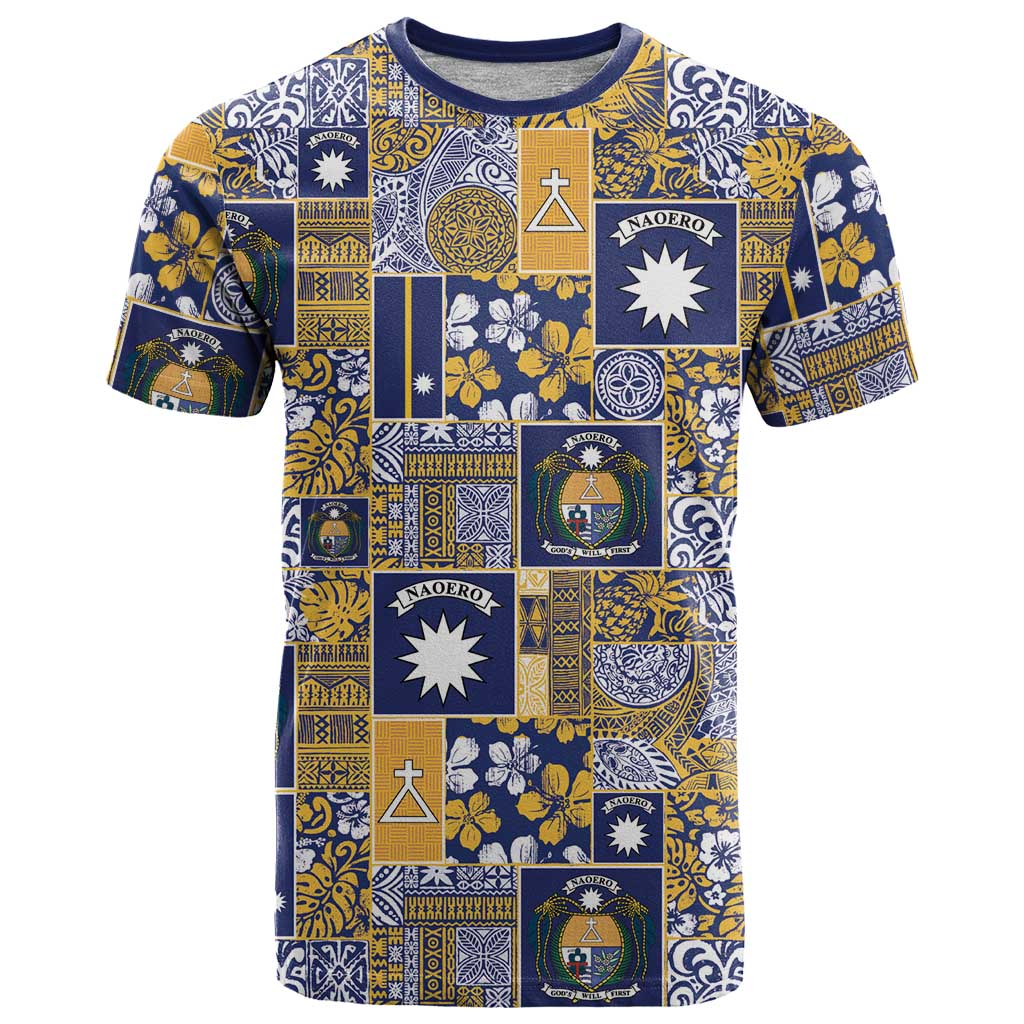 Ekamawir omo Nauru T Shirt Pacific Patchwork Xmas Vibes - Polynesian Pride