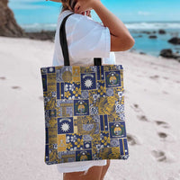 Ekamawir omo Nauru Tote Bag Pacific Patchwork Xmas Vibes - Polynesian Pride