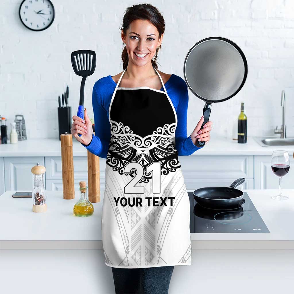 New Zealand Koru Fern Custom Apron Simple Taniko Motif LT9 - Polynesian Pride