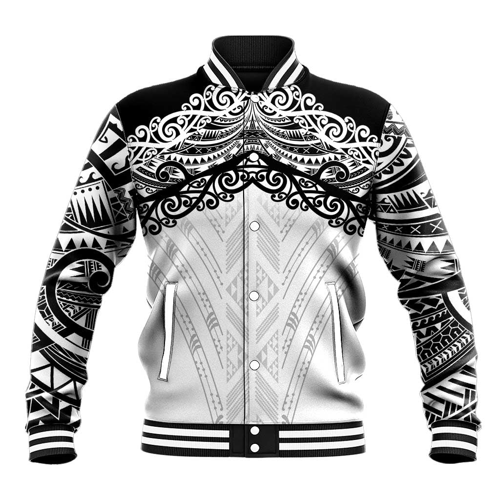 New Zealand Koru Fern Custom Baseball Jacket Simple Taniko Motif