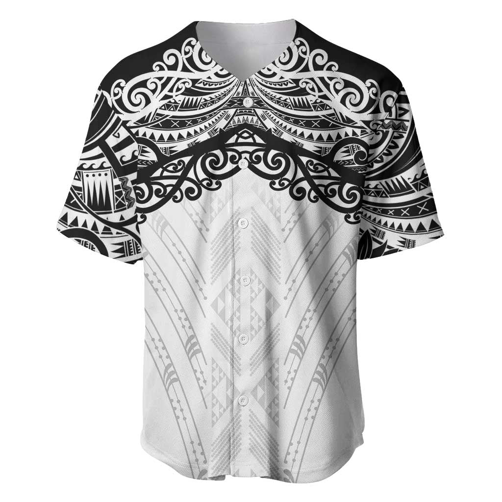 New Zealand Koru Fern Custom Baseball Jersey Simple Taniko Motif