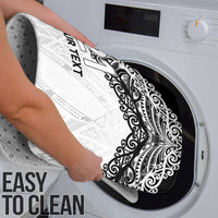 New Zealand Koru Fern Custom Bathroom Set Simple Taniko Motif - Polynesian Pride