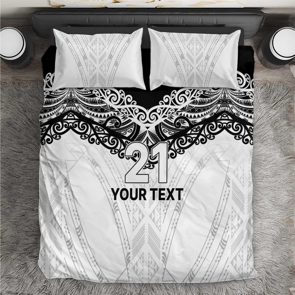 New Zealand Koru Fern Custom Bedding Set Simple Taniko Motif