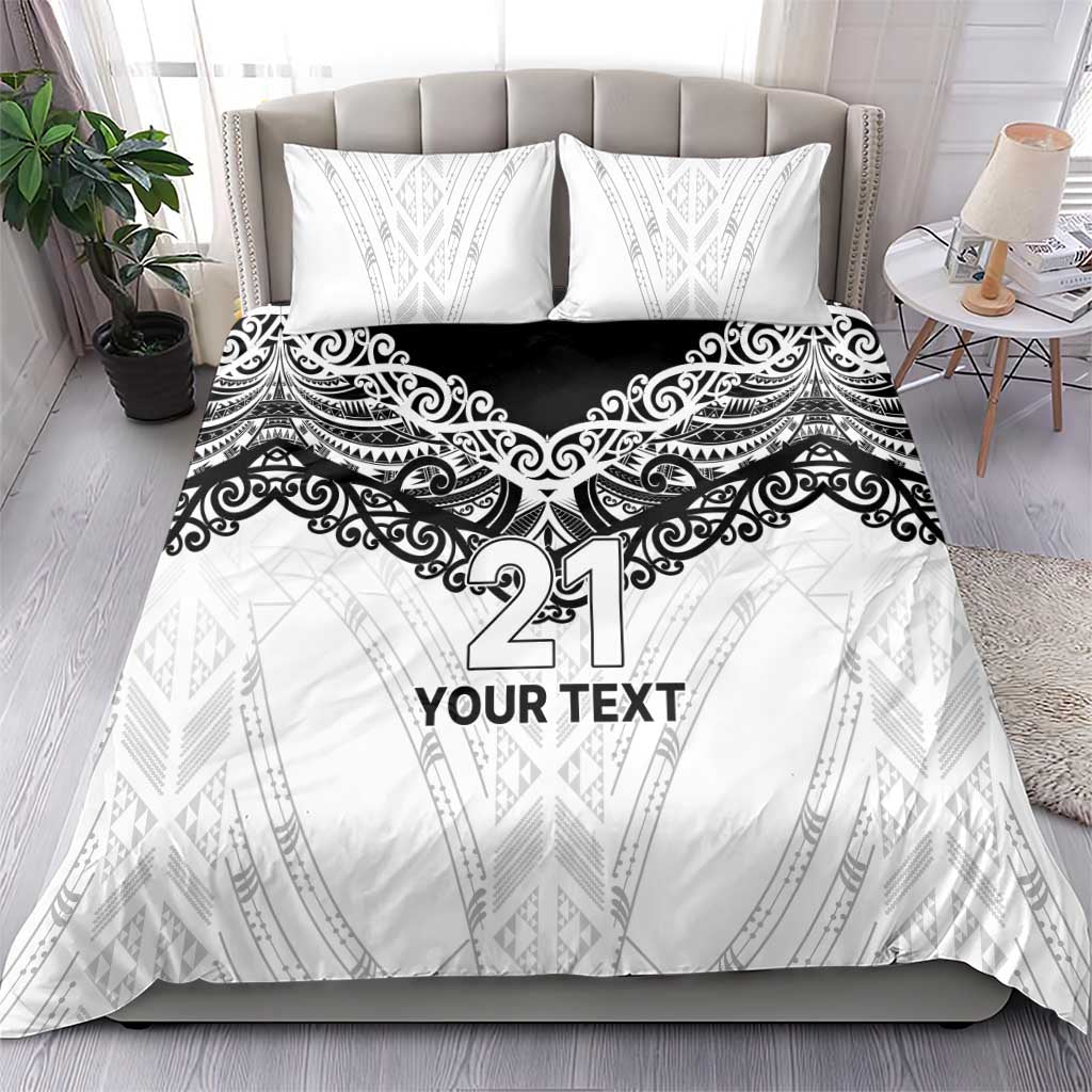New Zealand Koru Fern Custom Bedding Set Simple Taniko Motif