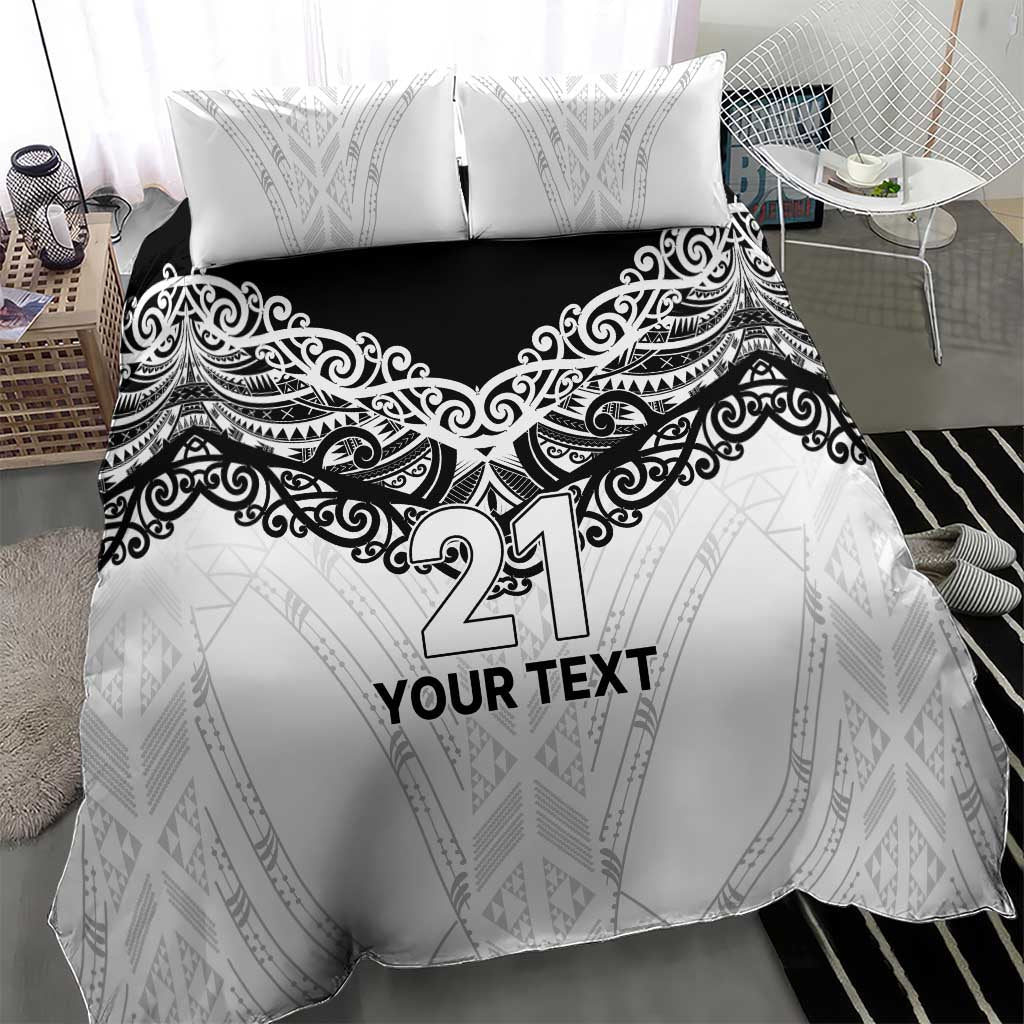 New Zealand Koru Fern Custom Bedding Set Simple Taniko Motif