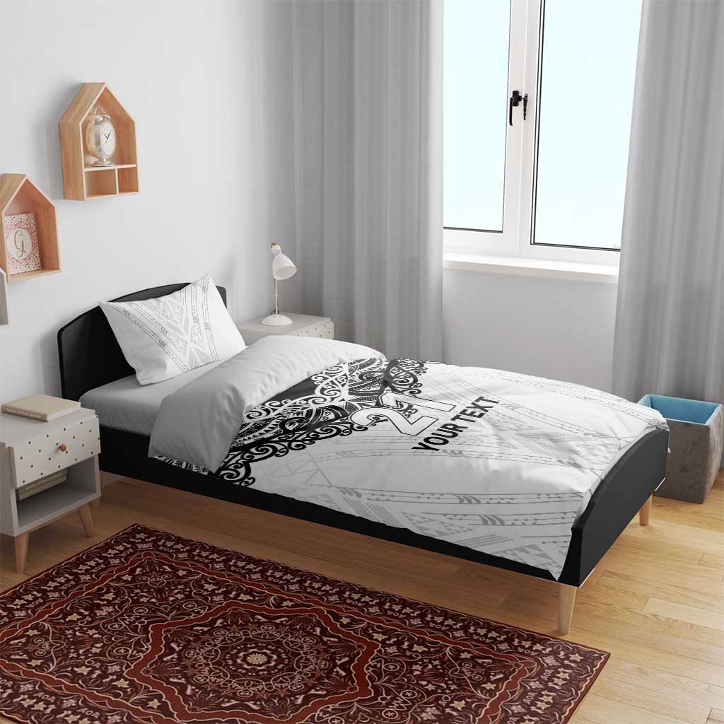 New Zealand Koru Fern Custom Bedding Set Simple Taniko Motif