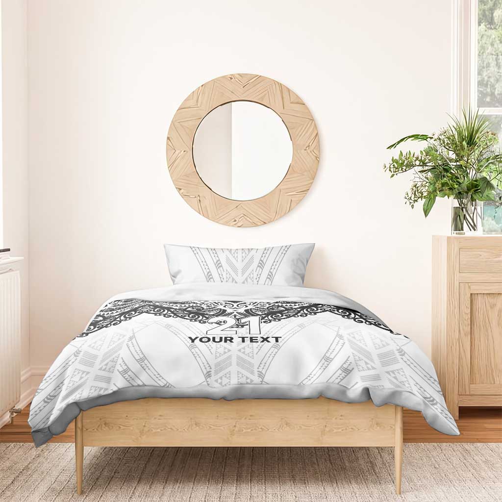 New Zealand Koru Fern Custom Bedding Set Simple Taniko Motif