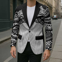 New Zealand Koru Fern Custom Blazer Simple Taniko Motif - Polynesian Pride