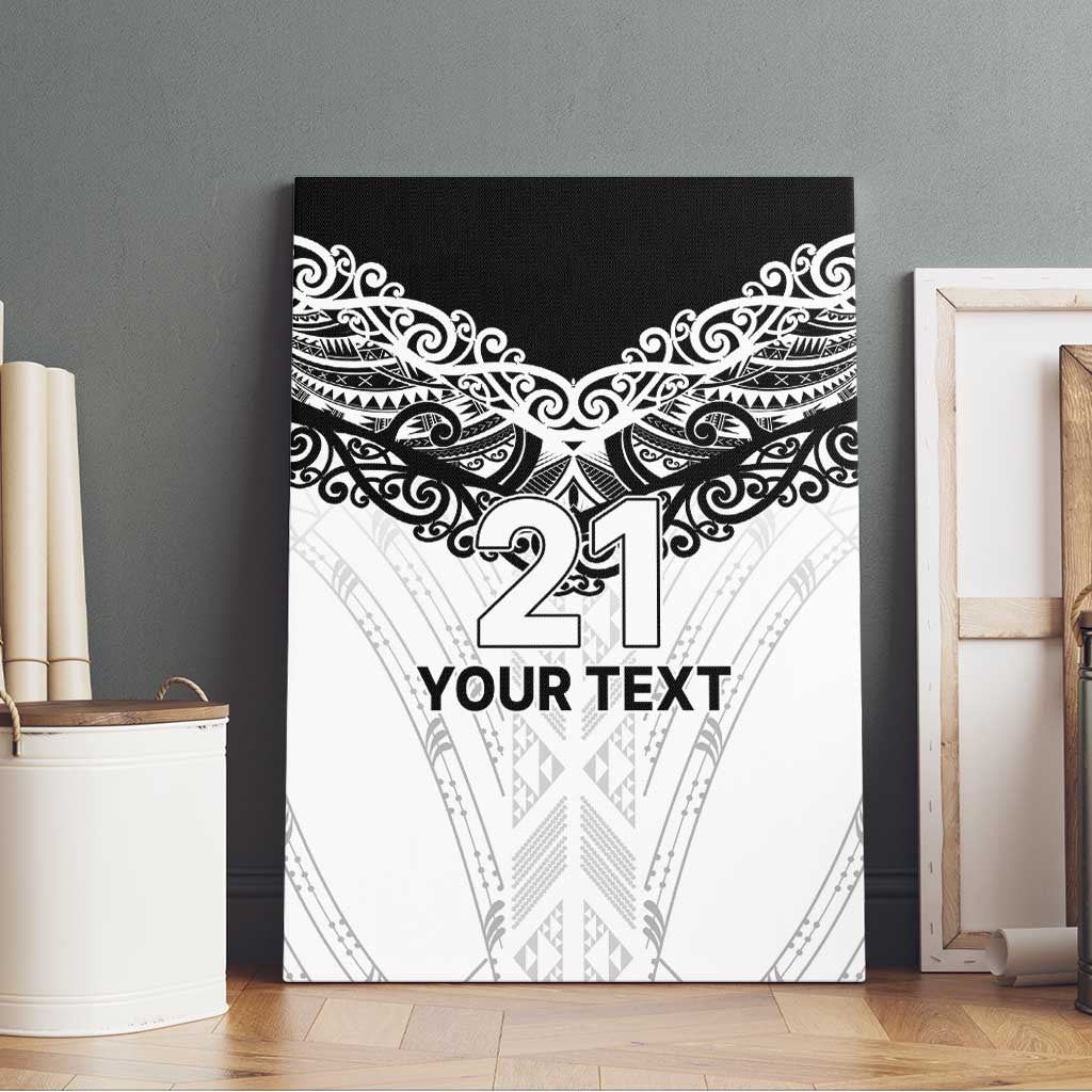 New Zealand Koru Fern Custom Canvas Wall Art Simple Taniko Motif