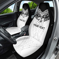 New Zealand Koru Fern Custom Car Seat Cover Simple Taniko Motif