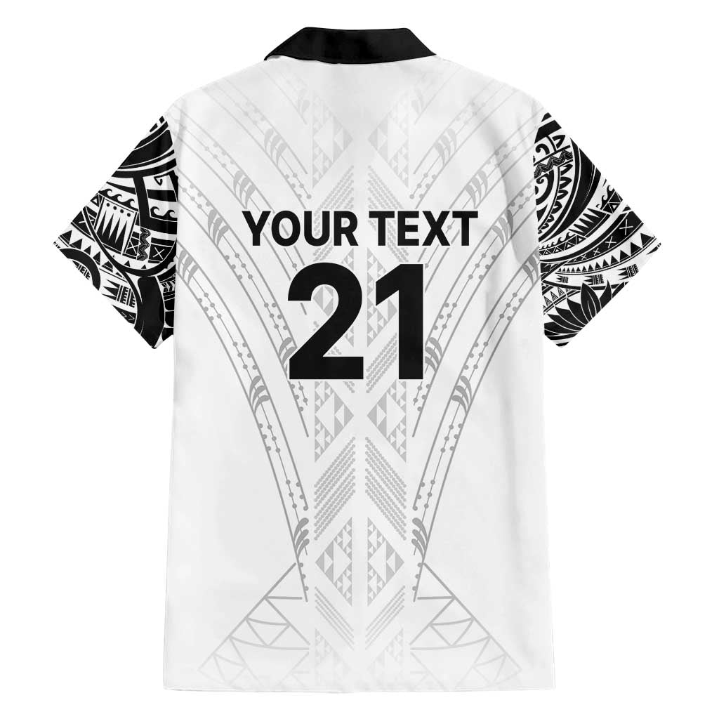 New Zealand Koru Fern Custom Family Matching Off Shoulder Short Dress and Hawaiian Shirt Simple Taniko Motif