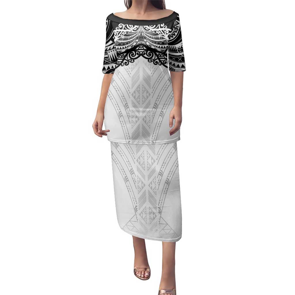 New Zealand Koru Fern Custom Family Matching Puletasi and Hawaiian Shirt Simple Taniko Motif