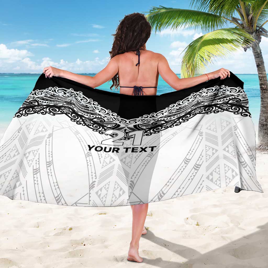 New Zealand Koru Fern Custom Sarong Simple Taniko Motif