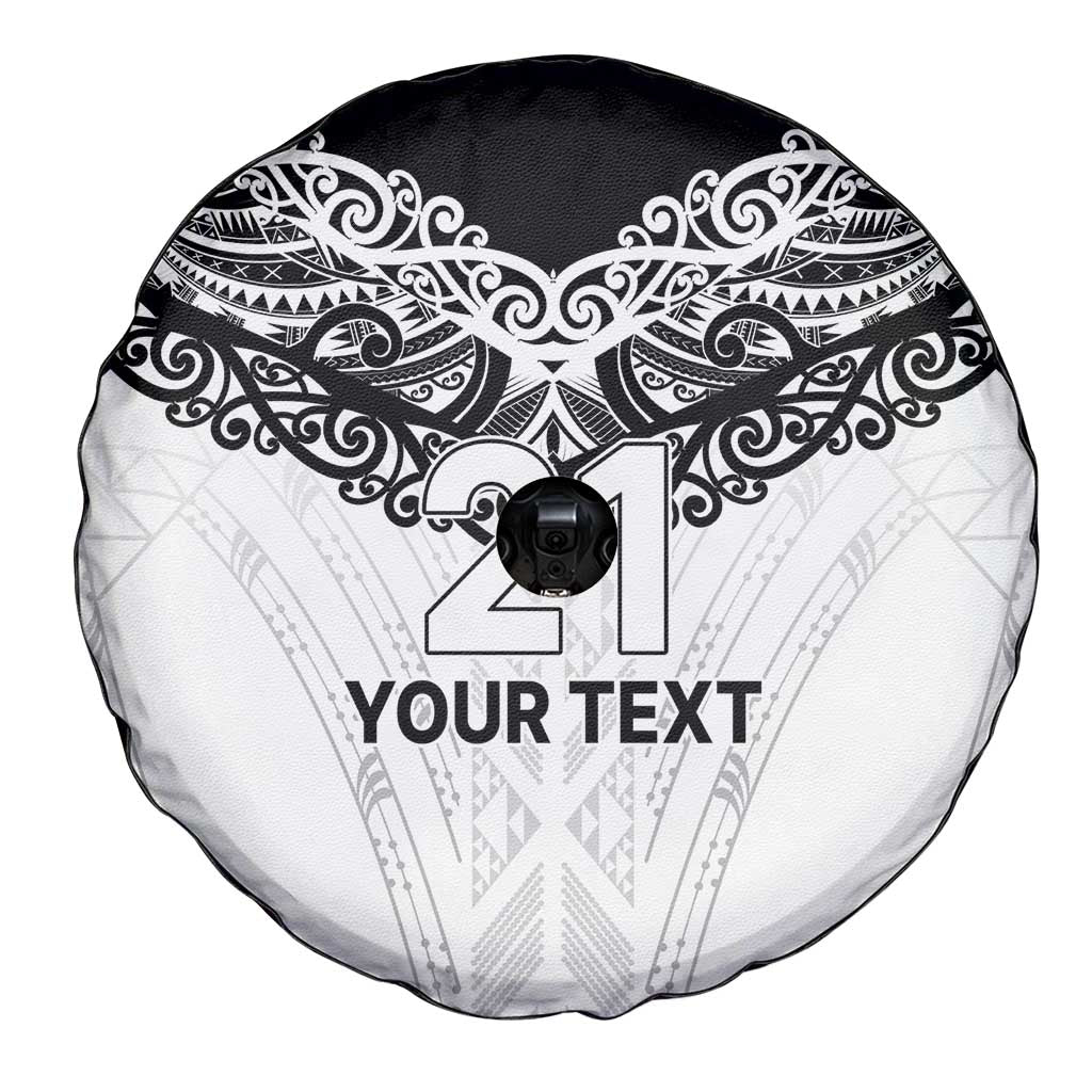 New Zealand Koru Fern Custom Spare Tire Cover Simple Taniko Motif