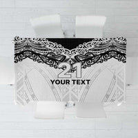 New Zealand Koru Fern Custom Tablecloth Simple Taniko Motif