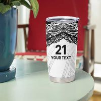 New Zealand Koru Fern Custom Tumbler Cup Simple Taniko Motif