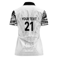 New Zealand Koru Fern Custom Women Polo Shirt Simple Taniko Motif