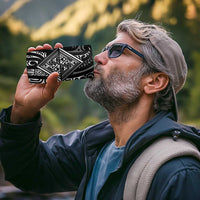 New Zealand Maori Taniko 4 in 1 Can Cooler Tumbler Black Kowhaiwhai Puhoro