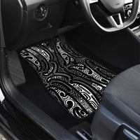 New Zealand Maori Taniko Car Mats Black Kowhaiwhai Puhoro