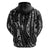 New Zealand Maori Taniko Hoodie Black Kowhaiwhai Puhoro