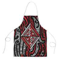 New Zealand Maori Taniko Apron Red Kowhaiwhai Puhoro LT9 Red - Polynesian Pride