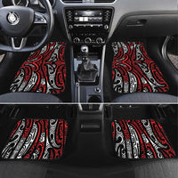New Zealand Maori Taniko Car Mats Red Kowhaiwhai Puhoro