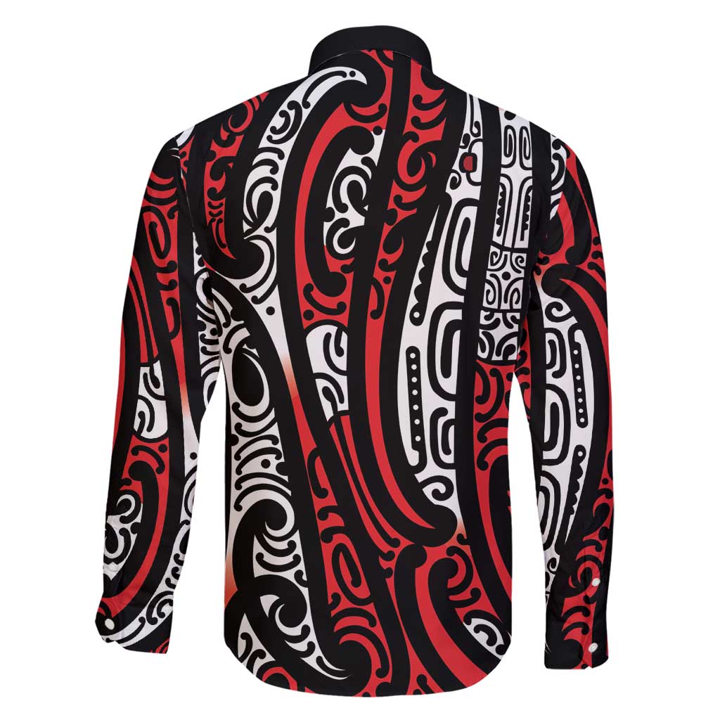 New Zealand Maori Taniko Family Matching Puletasi and Hawaiian Shirt Red Kowhaiwhai Puhoro LT9 - Polynesian Pride
