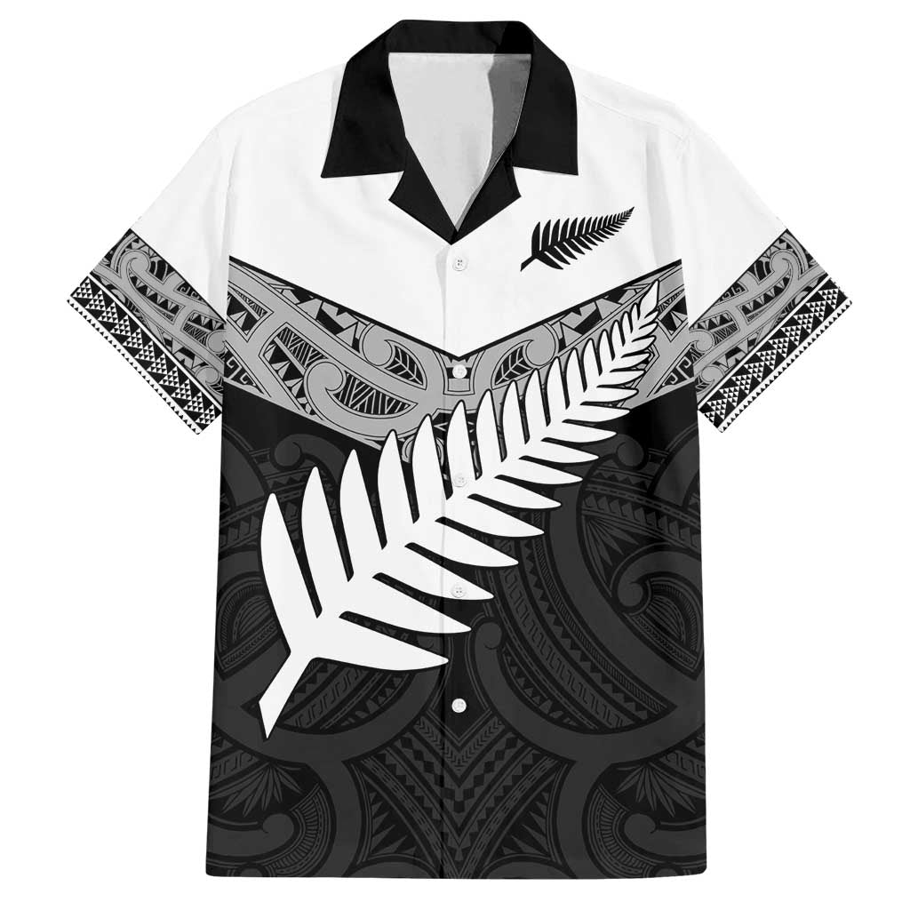 New Zealand Silver Fern Family Matching Puletasi and Hawaiian Shirt Maori Koru Mixed Taniko Pattern