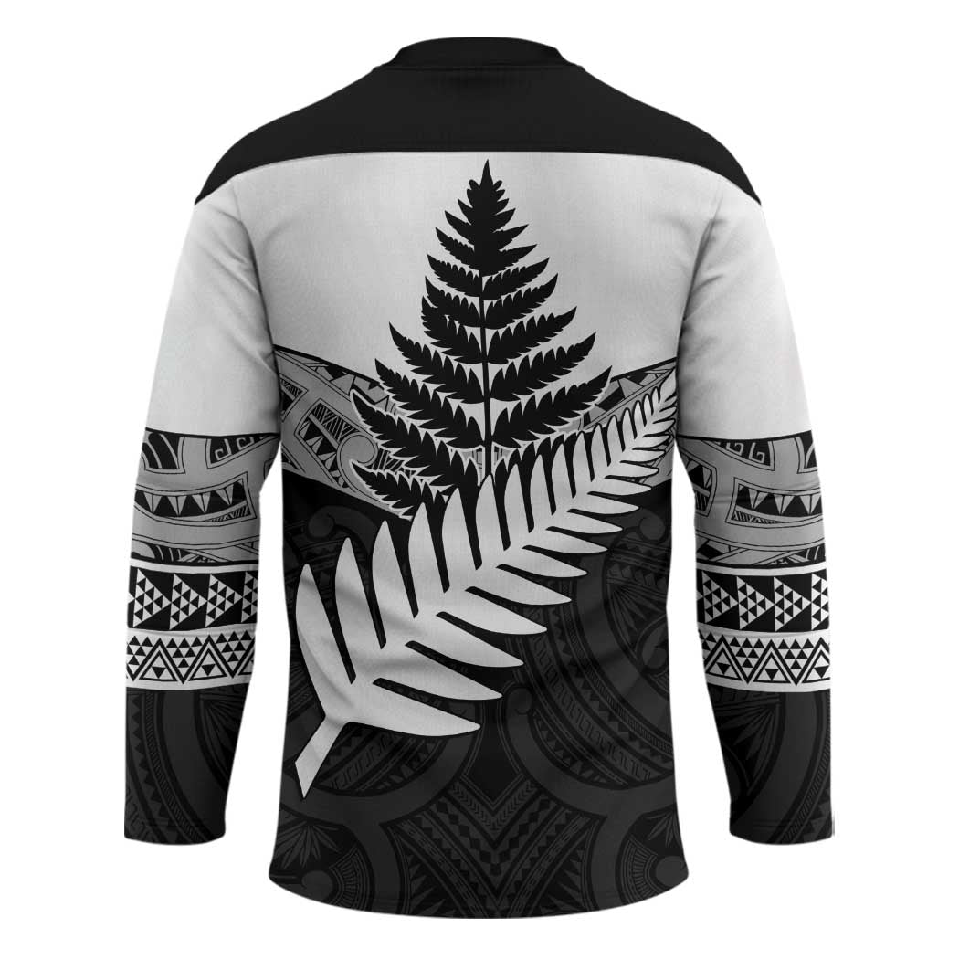 New Zealand Silver Fern Hockey Jersey Maori Koru Mixed Taniko Pattern - Polynesian Pride