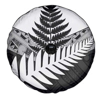 New Zealand Silver Fern Spare Tire Cover Maori Koru Mixed Taniko Pattern