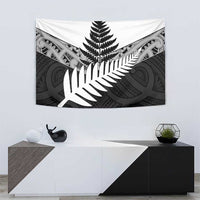 New Zealand Silver Fern Tapestry Maori Koru Mixed Taniko Pattern