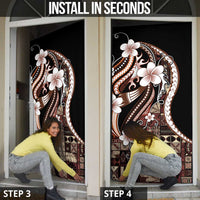 Samoa Siapo Tribal Pattern Door Cover Brown Polynesian Plumeria Tapa Motif LT9 - Polynesian Pride